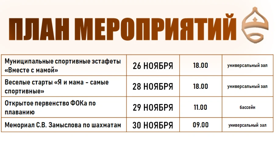 План мероприятий